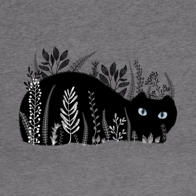 Black And White Garden Cat by LittleBunnySunshine